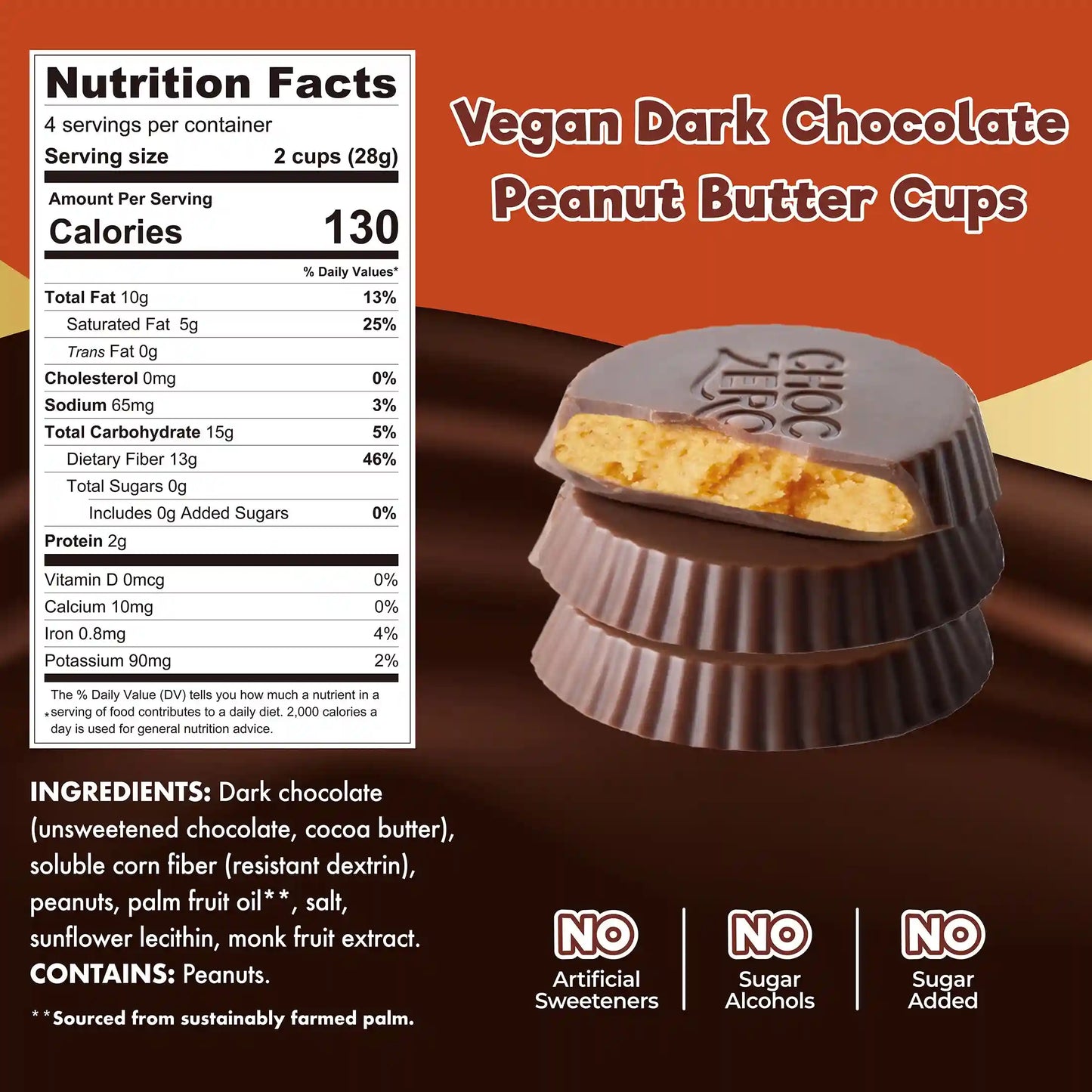 Dark Chocolate Vegan Peanut Butter Cups