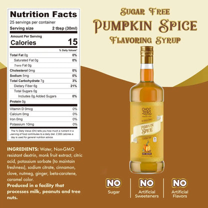 Sugar Free Pumpkin Spice Coffee Syrup