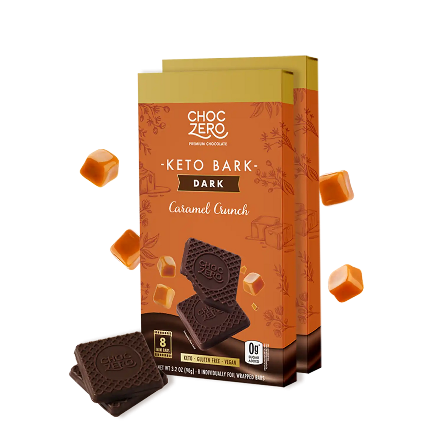 Dark Chocolate Caramel Crunch Keto Bark