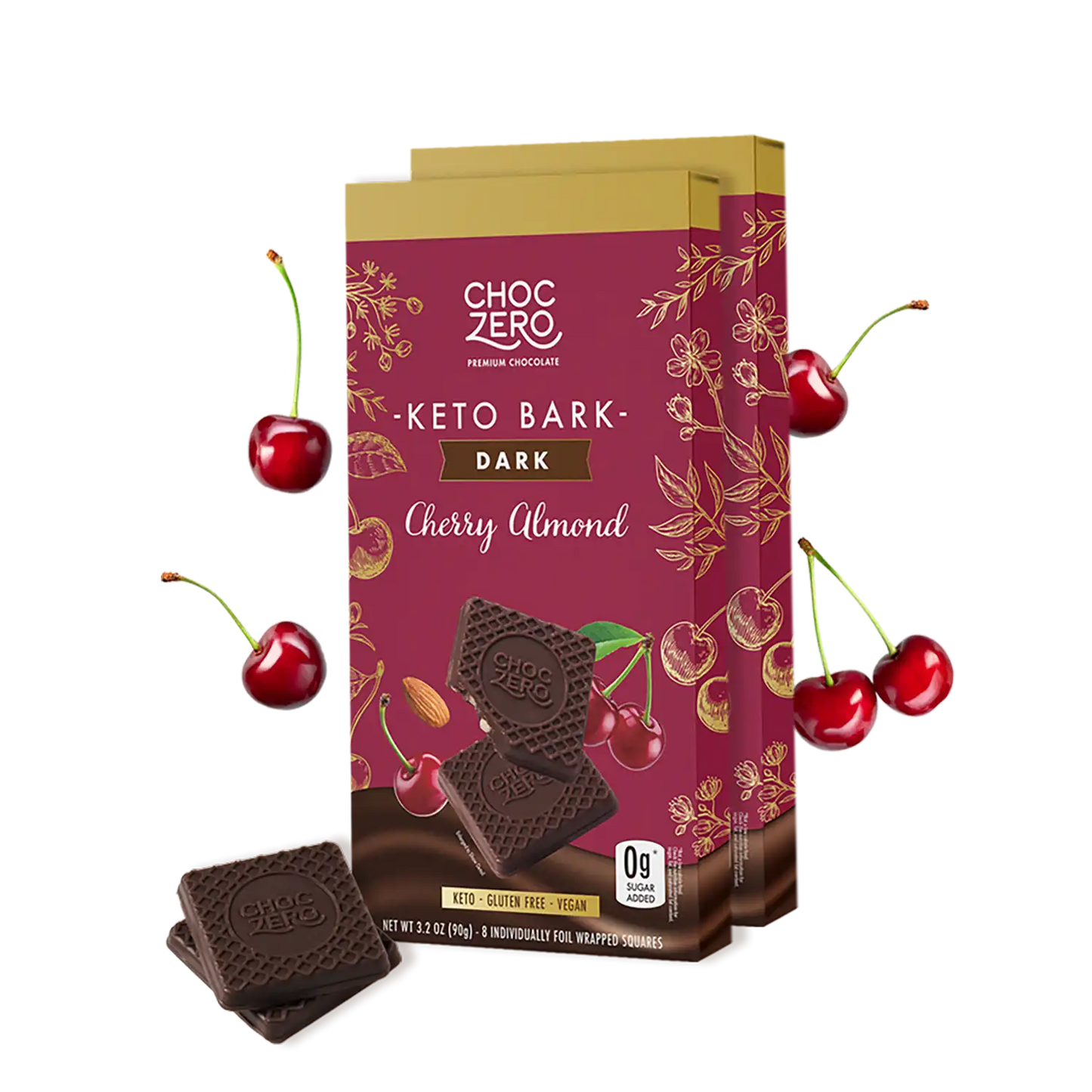 Dark Chocolate Cherry Almond Keto Bark