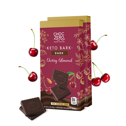 Dark Chocolate Cherry Almond Keto Bark
