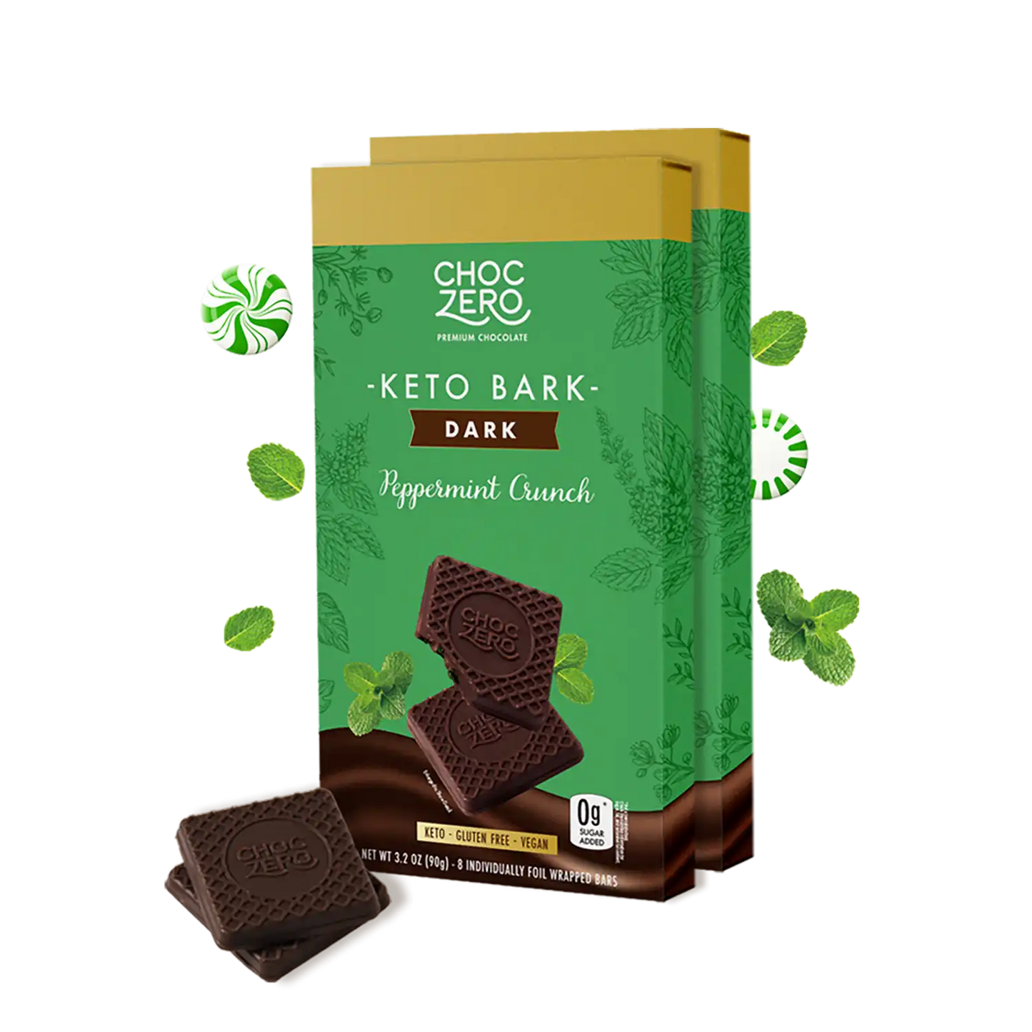 Dark Chocolate Peppermint Keto Bark