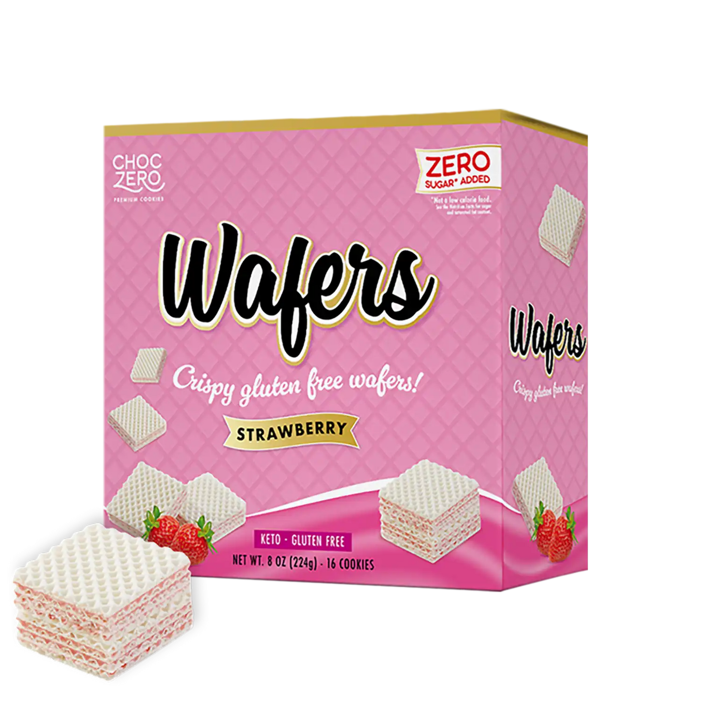 Strawberry Wafer Cookies