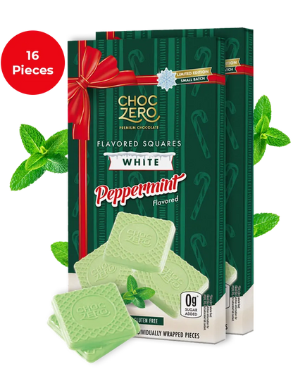White Chocolate Peppermint Squares